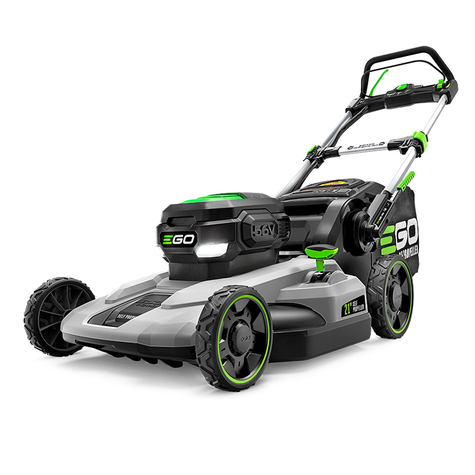 Power+ 21" Self-Propelled Mower with two 4.0Ah batteries and rapid charger