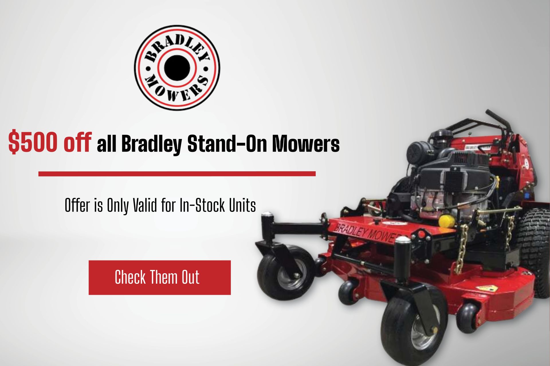 Bradley stand on mower best sale for sale